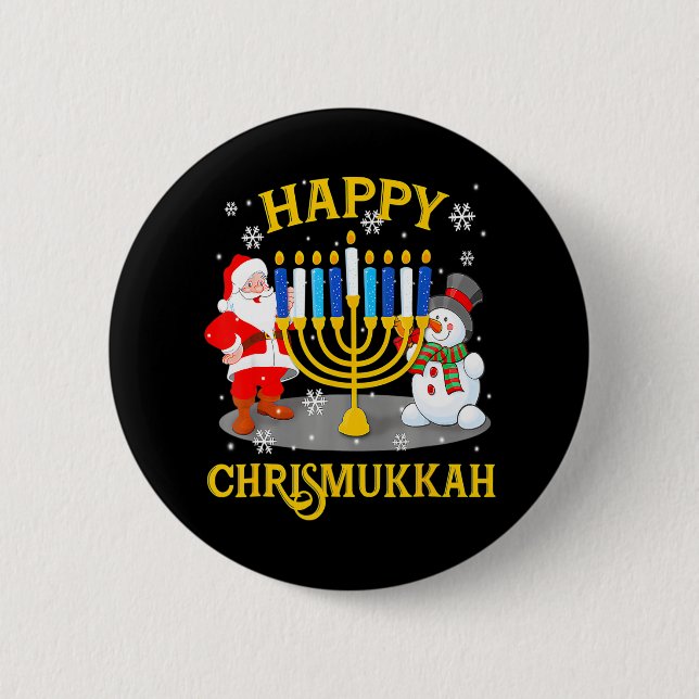 Lycklig Chrismukah Funny Hanukkah-judenjuden under Knapp (Framsida)