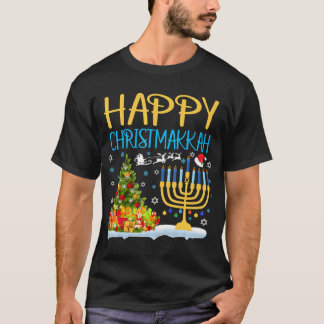 Lycklig Chrismukah Funny Hanukkah-jul T Shirt