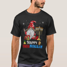 Lycklig Chrismukah Gnome jul Hanukkah T Shirt