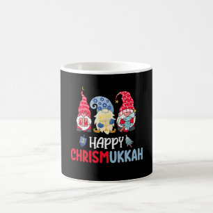 Lycklig Chrismukah Gnomes Hanukkah God jul Kaffemugg