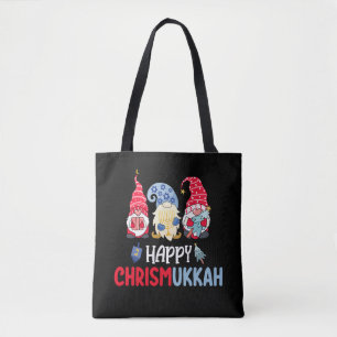 Lycklig Chrismukah Gnomes Hanukkah God jul Tygkasse