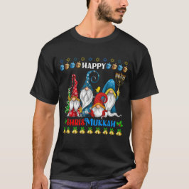 Lycklig Chrismukah Gnomes jul Hanukkah T Shirt