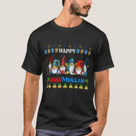 Lycklig Chrismukah Gnomes jul Hanukkah T Shirt