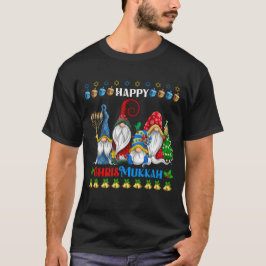 Lycklig Chrismukah Gnomes jul Hanukkah T Shirt