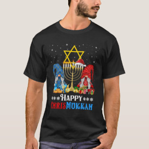Lycklig Chrismukah Gnomes Lycklig jul Hanukkah T Shirt