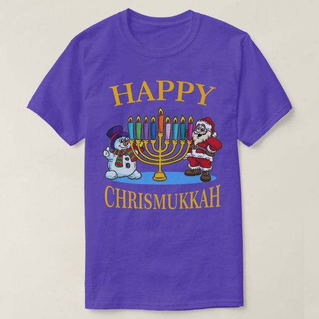 Lycklig Chrismukah Hanukkah jul Firande T Shirt (Design framsida)