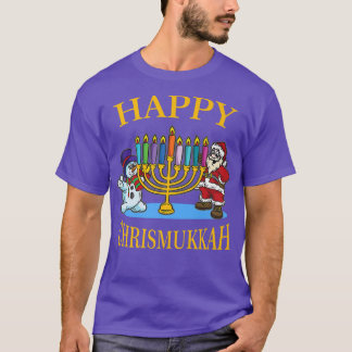 Lycklig Chrismukah Hanukkah jul Firande T Shirt