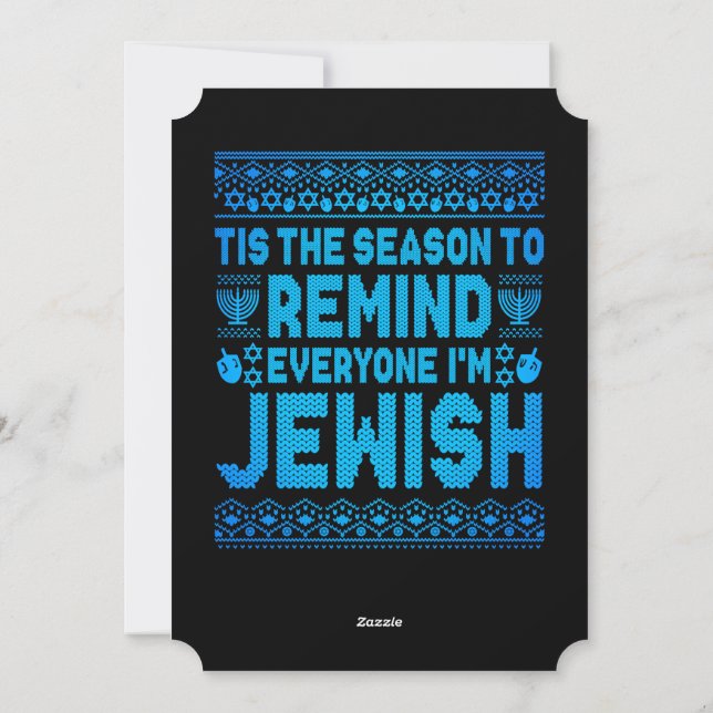 Lycklig Chrismukah Jewish jul Hanukkah Julkort (Baksida)