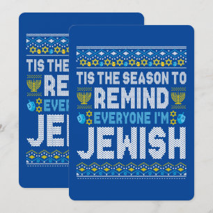 Lycklig Chrismukah Jewish jul Hanukkah Julkort