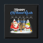 Lycklig Chrismukah Jewish jul Hanukkah Magnet<br><div class="desc">Santa Boys Kids Youth Manar. Den märkliga Humor-grafiktummen för dem som tror på Jultomten,  kärlek,  Hjort,  Reindeer,  Elf,  Elves,  sjunger sång,  party dekorationer,  träd,  hatt...  Den här julfesten med Graphic är en underbar julklapp</div>