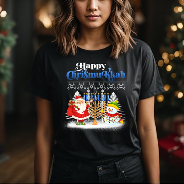 Lycklig Chrismukah Jewish jul Hanukkah T Shirt (Skapare uppladdad)