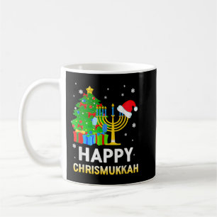 Lycklig Chrismukah judisk jul Hanukkah Holida Kaffemugg