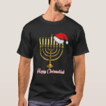 Lycklig Chrismukah judisk jul Hanukkah Holida T Shirt<br><div class="desc">Lycklig Chrismukah Jewish jul Hanukkah Helgdag Chanukah T Shirt</div>