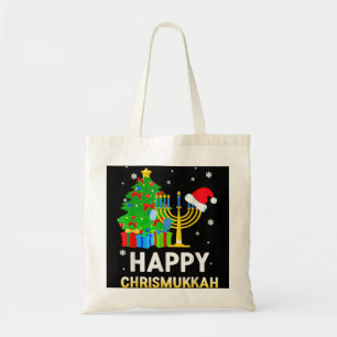 Lycklig Chrismukah judisk jul Hanukkah Holida Tygkasse