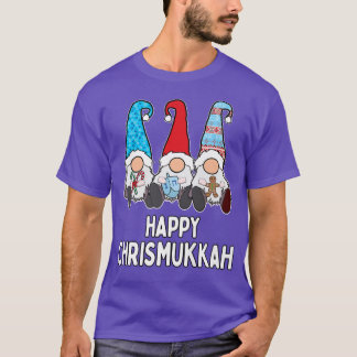Lycklig Chrismukah jul och Hanukkah Gnomes T Shirt
