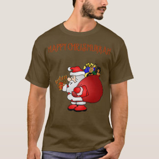 Lycklig Chrismukkah Blended Family Helgdag T Shirt