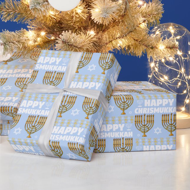 Lycklig Chrismukkah Menorah Presentpapper (Helgdagar)