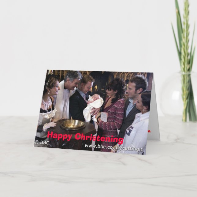 Lycklig Christening Kort (Framsida)