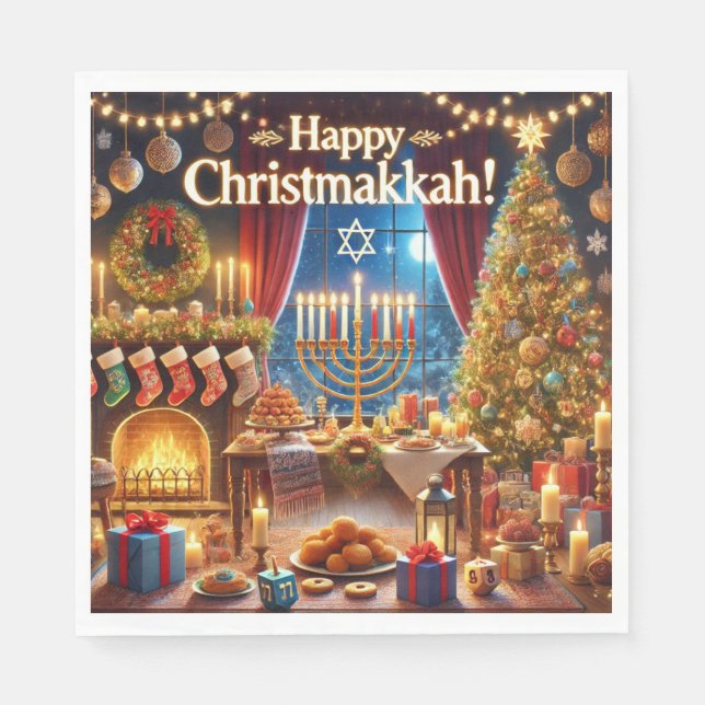 Lycklig Christmakkah! Pappersservett (Framsidan)