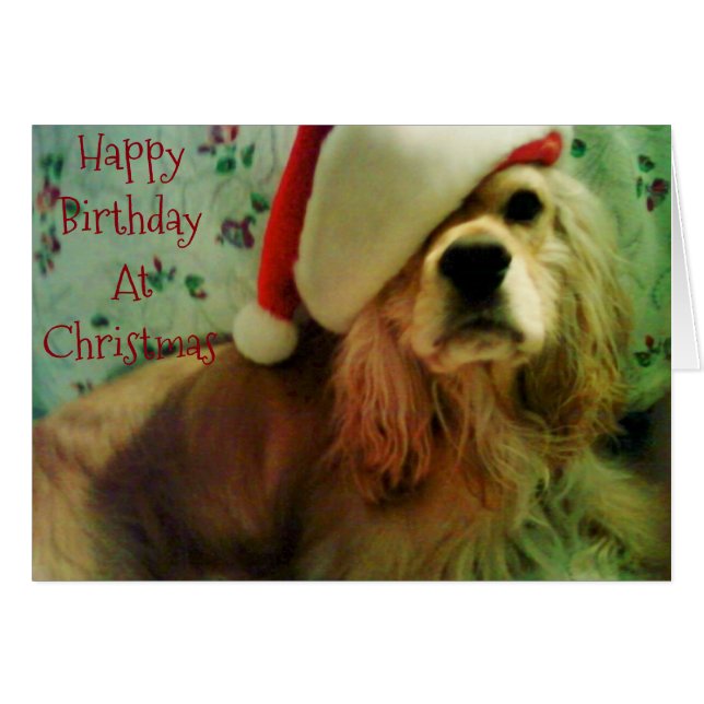 LYCKLIG "CHRISTMAS BIRTHDAY" TILL DIG HÄLSNINGSKORT (Framsidan Horizontal)