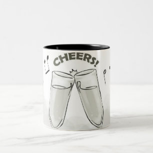 LYCKLIG CHRISTMAS HELGDAG-MUGG-CHEERS!!!!!!!!!!!!! Två-Tonad MUGG