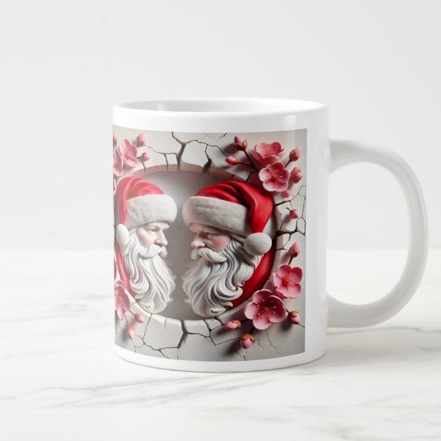 Lycklig christmas - två Santas Jumbo Mugg (Höger)