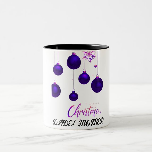 Lycklig christmas Två-Tonad mugg (Center)