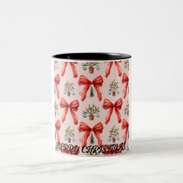 Lycklig christmas Two-Tone Coffee Mugg