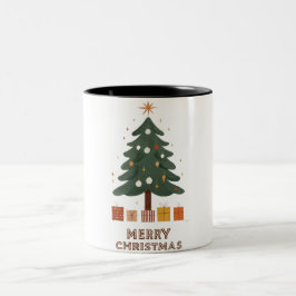 Lycklig christmas Two-Tone Coffee Mugg