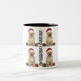 Lycklig christmas Two-Tone Coffee Mugg