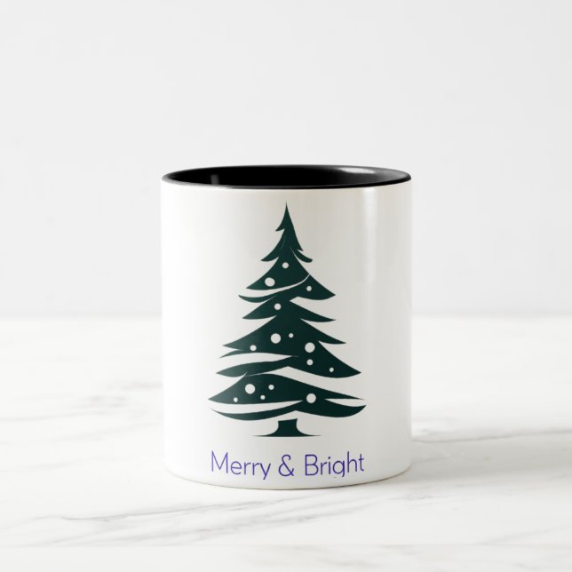 Lycklig christmas Two-Tone Coffee Mugg (Center)