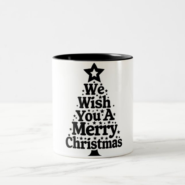 Lycklig christmas Two-Tone Coffee Mugg (Center)