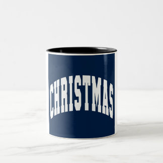Lycklig christmas Two-Tone Coffee Mugg