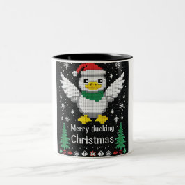 Lycklig christmas Two-Tone Coffee Mugg