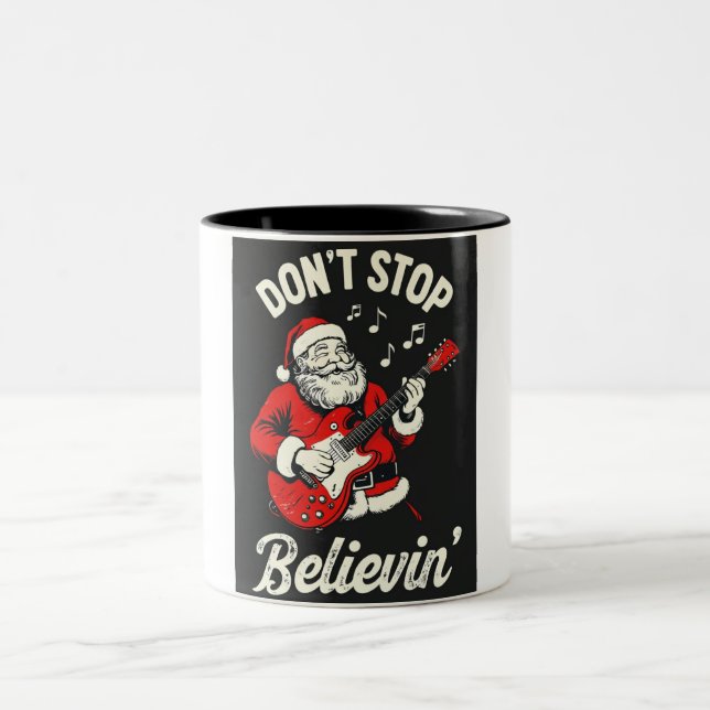 Lycklig christmas Two-Tone Coffee Mugg (Center)