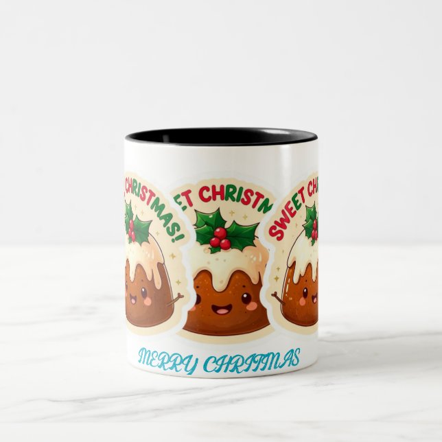 Lycklig christmas Two-Tone Coffee Mugg (Center)