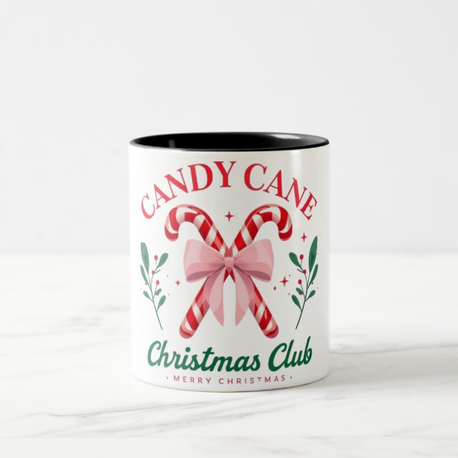 Lycklig christmas Two-Tone Coffee Mugg (Center)