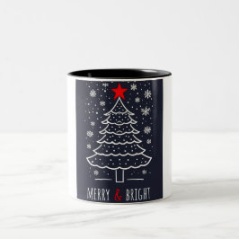 Lycklig christmas Two-Tone Coffee Mugg