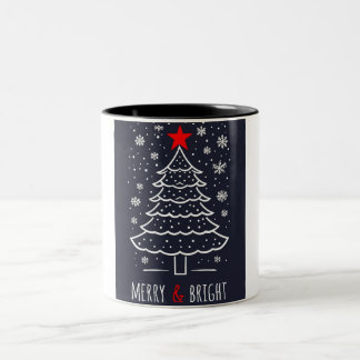 Lycklig christmas Two-Tone Coffee Mugg