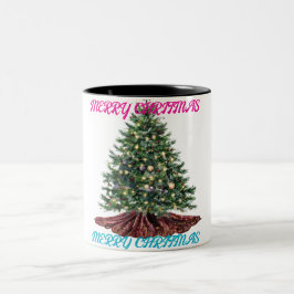Lycklig christmas Two-Tone Coffee Mugg