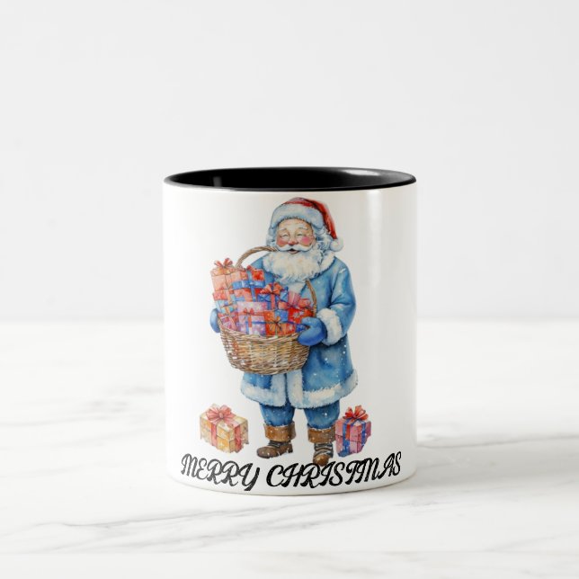 Lycklig christmas Two-Tone Coffee Mugg (Center)