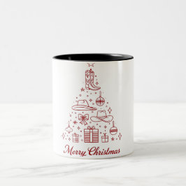 Lycklig christmas Two-Tone Coffee Mugg