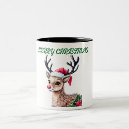 Lycklig christmas Two-Tone Coffee Mugg