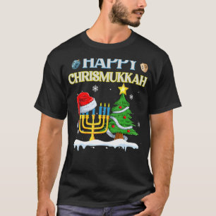Lycklig Christmukah Jewish jul Hanukkah Chanu T Shirt