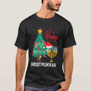 Lycklig Christmukah Jewish jul Hanukkah Chanu T Shirt