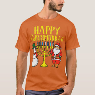 Lycklig Christmukah jul Hanukkah Pajamas Chan T Shirt