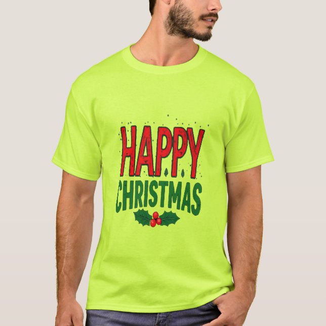 LYCKLIG CHRITAMAS-5 T SHIRT (Framsida)