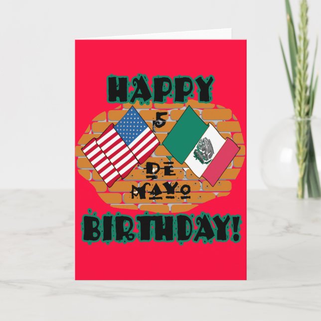 Lycklig Cinco de Mayo Birthday Kort (Framsida)