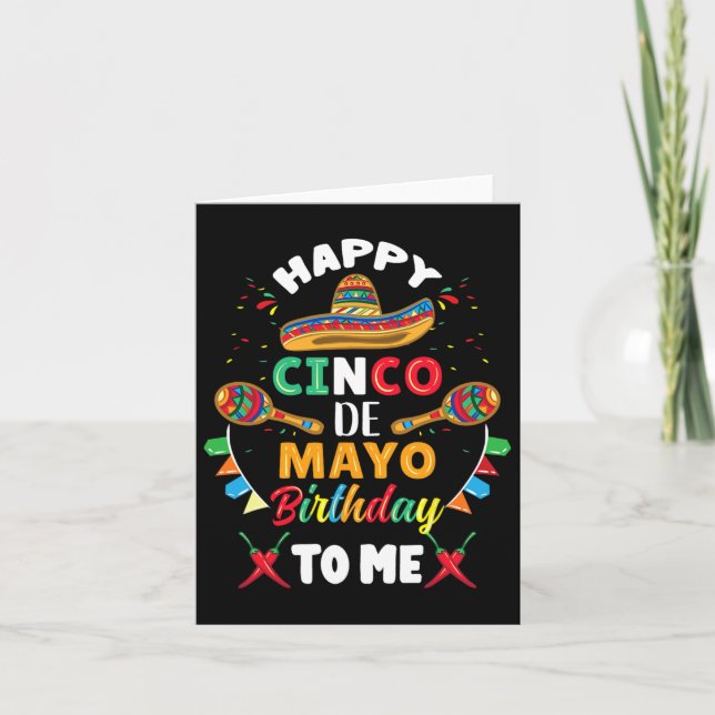 Lycklig Cinco De Mayo Birthday till mig Kort (Framsida)