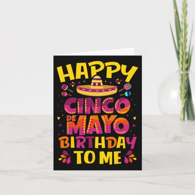 Lycklig Cinco De Mayo Birthday till mig Mexikanskt Kort (Framsida)